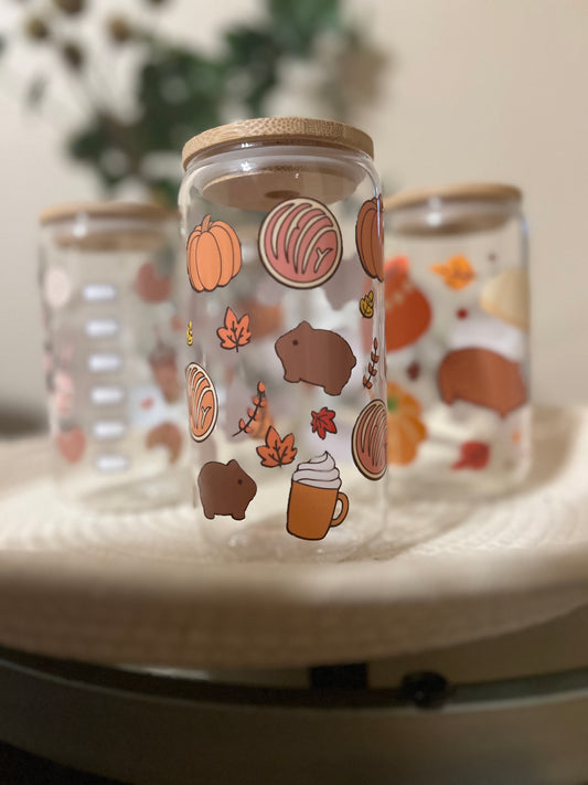 Pumpkin Spice & Pan Dulce 16 oz Libby Glass Can