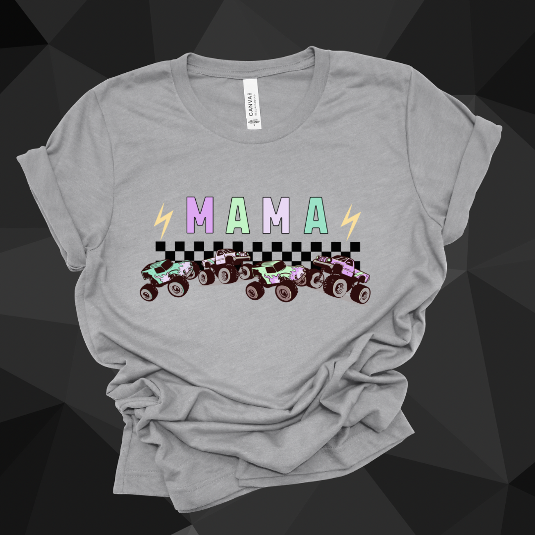 Mama - Monster Trucks Graphic T-Shirt