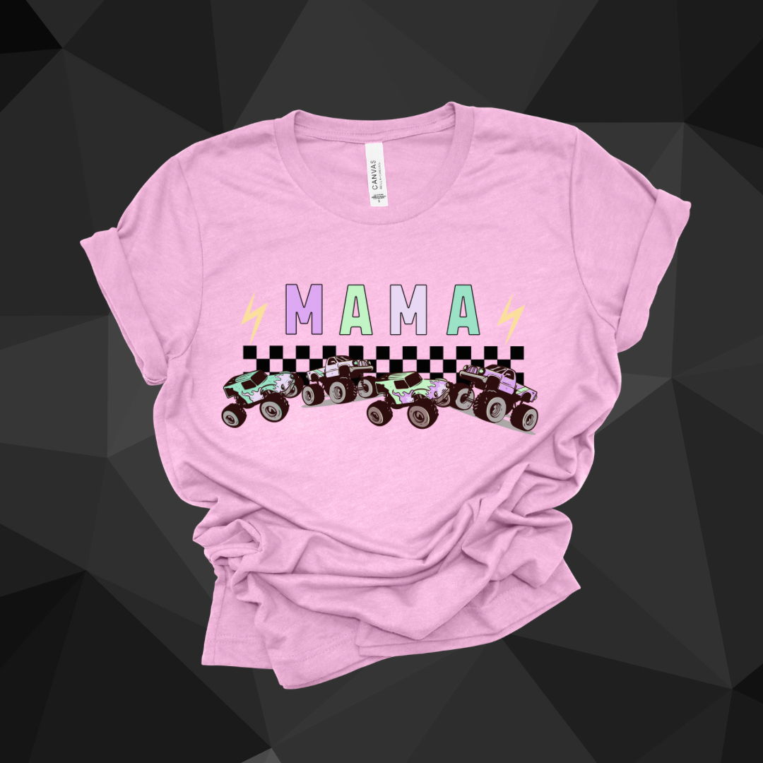 Mama - Monster Trucks Graphic T-Shirt