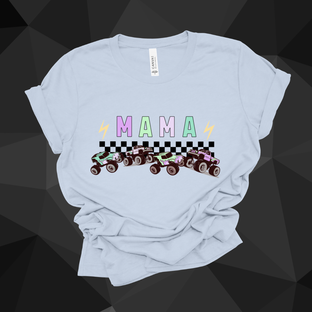 Mama - Monster Trucks Graphic T-Shirt