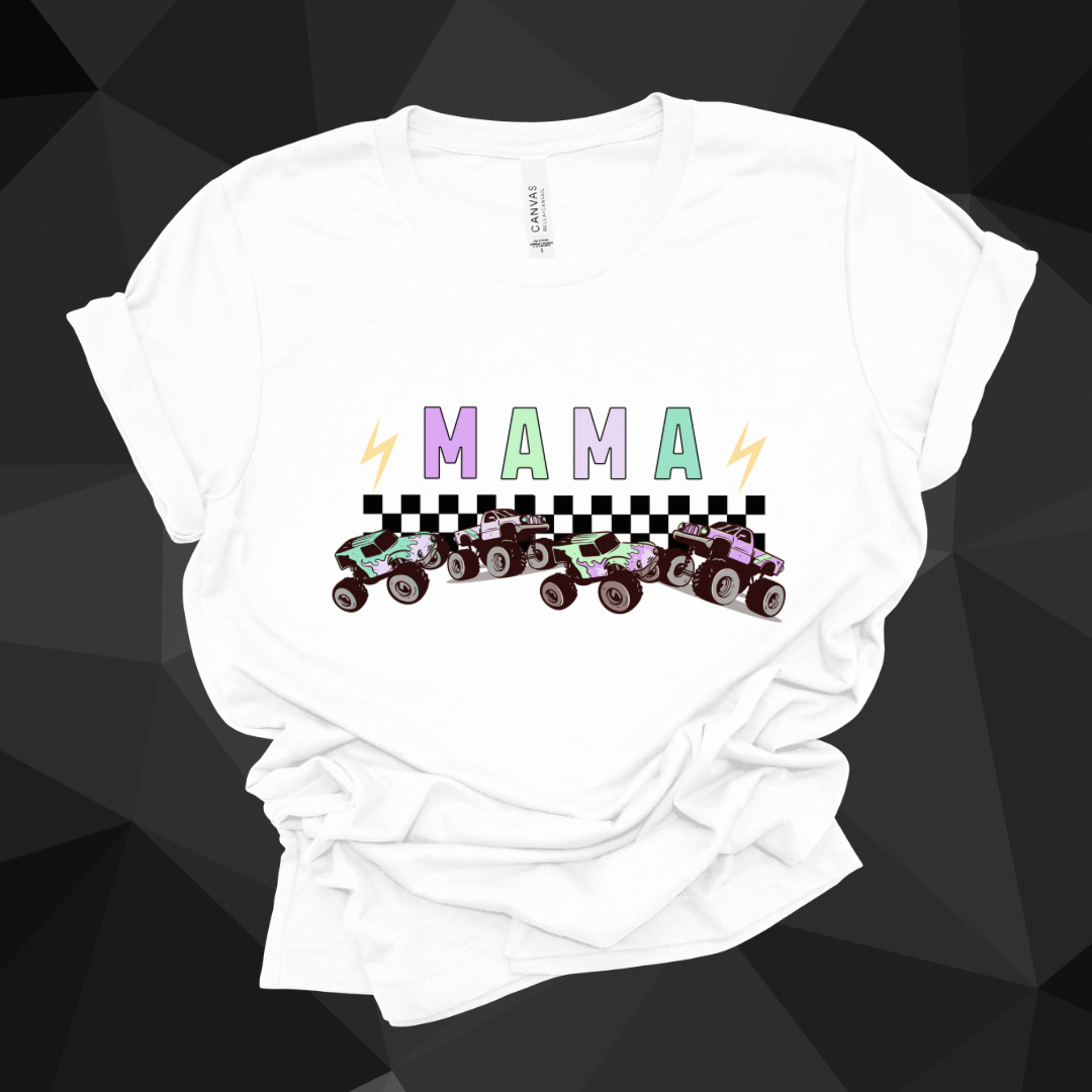 Mama - Monster Trucks Graphic T-Shirt