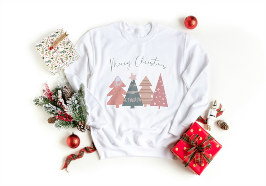 Boho Merry Christmas Crewneck Sweatshirt