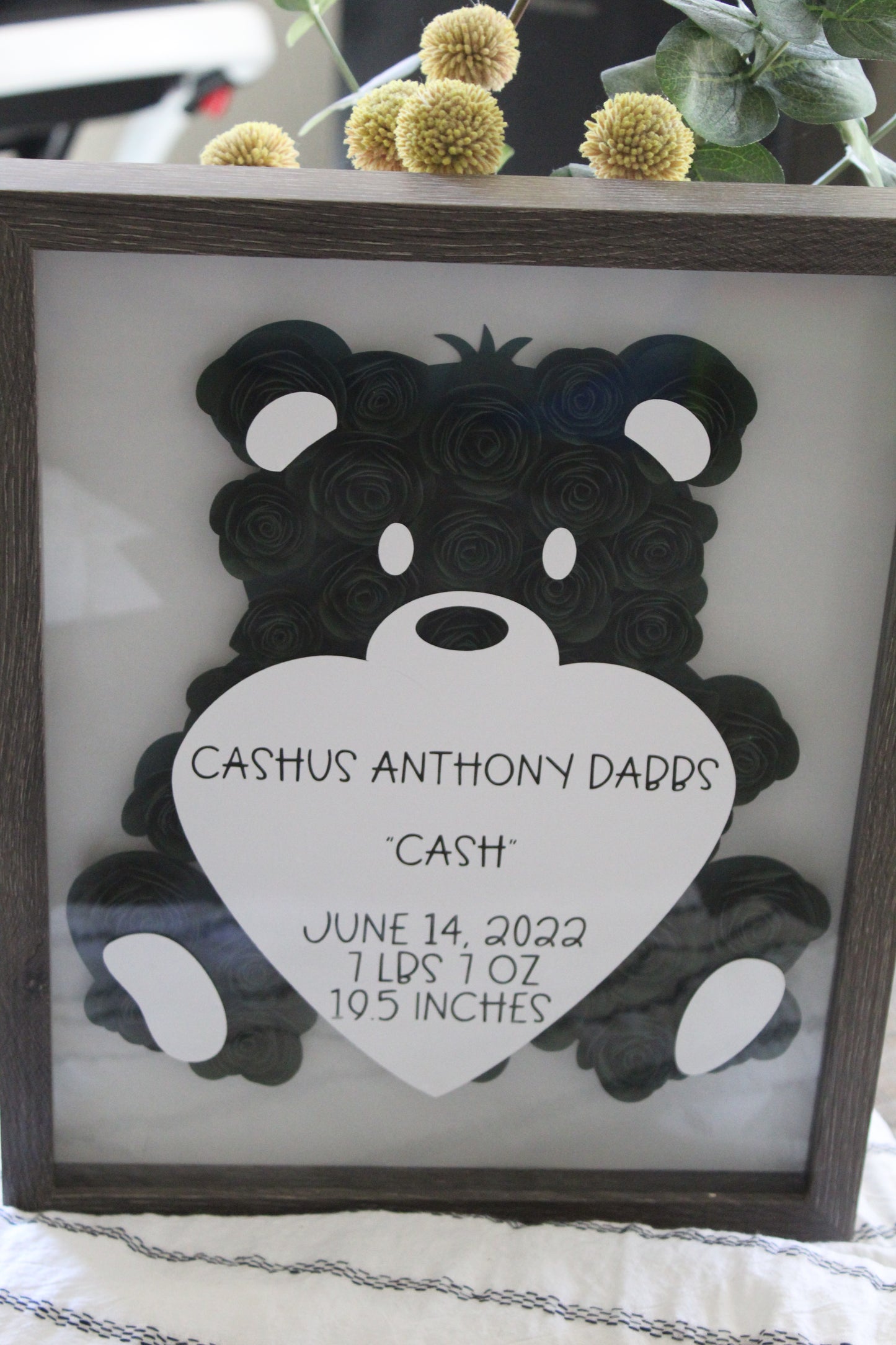 Personalized Baby Stats- Shadow Box