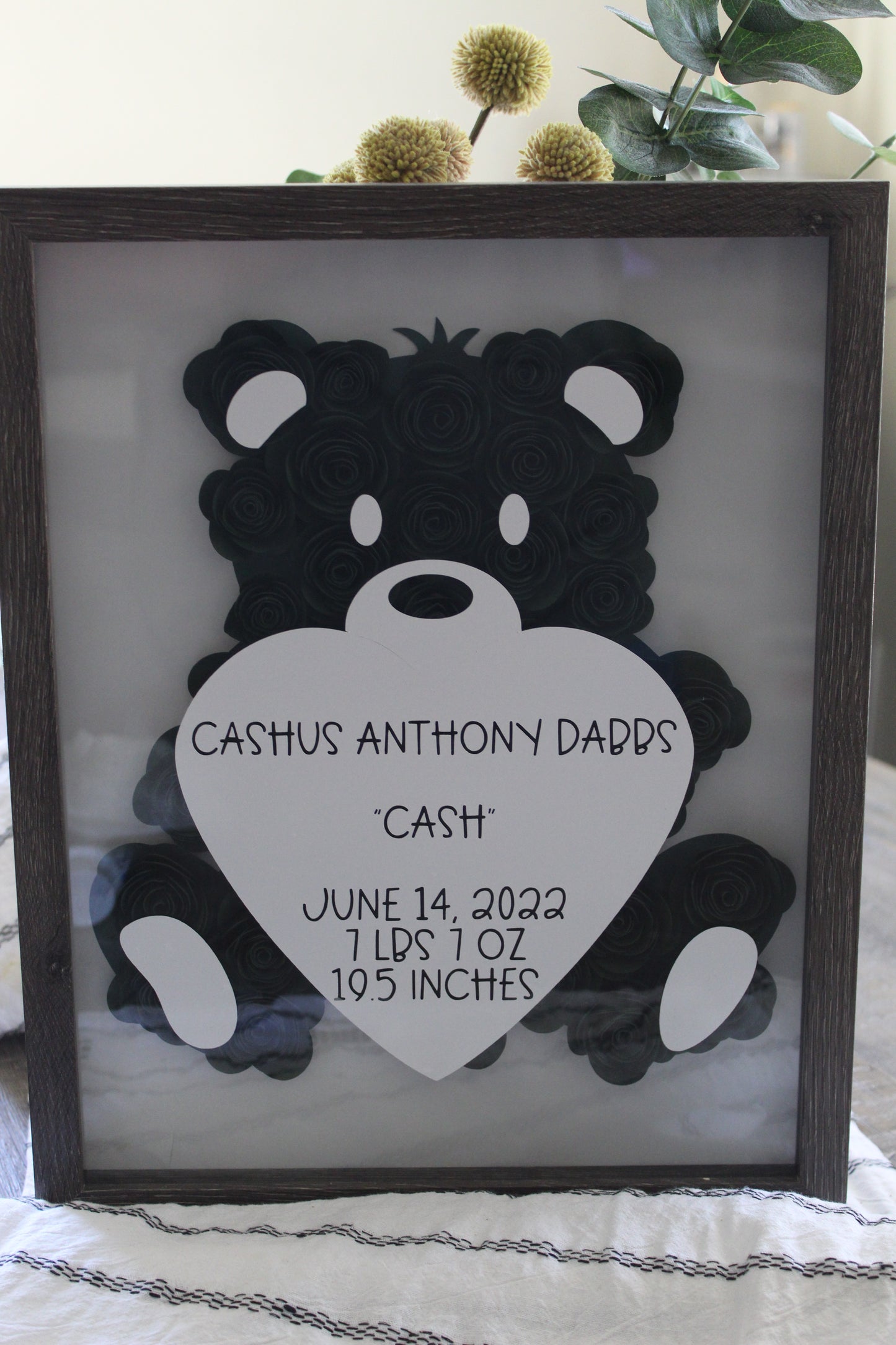 Personalized Baby Stats- Shadow Box